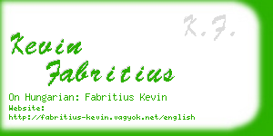 kevin fabritius business card